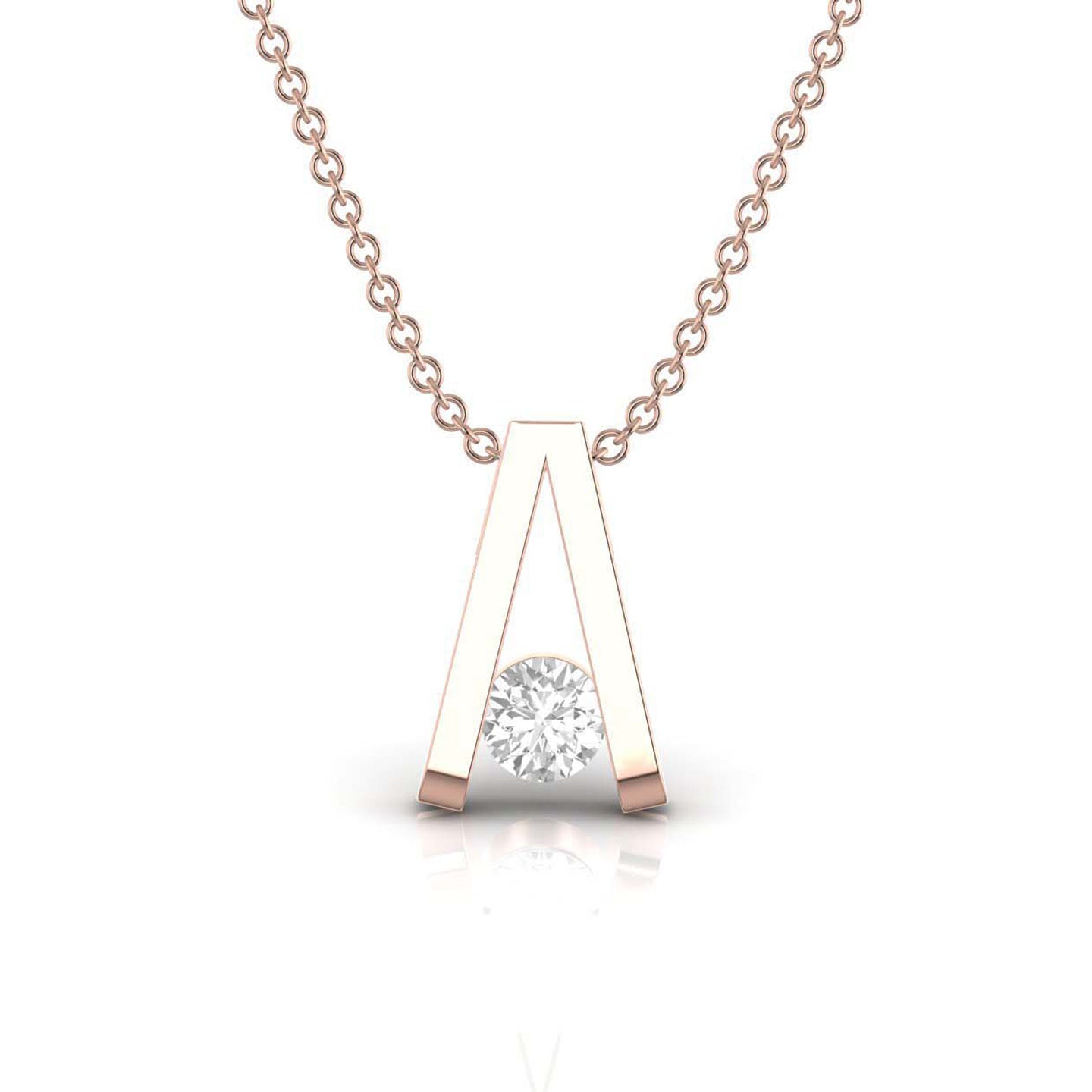 Single Stone Silver Pendant Necklace