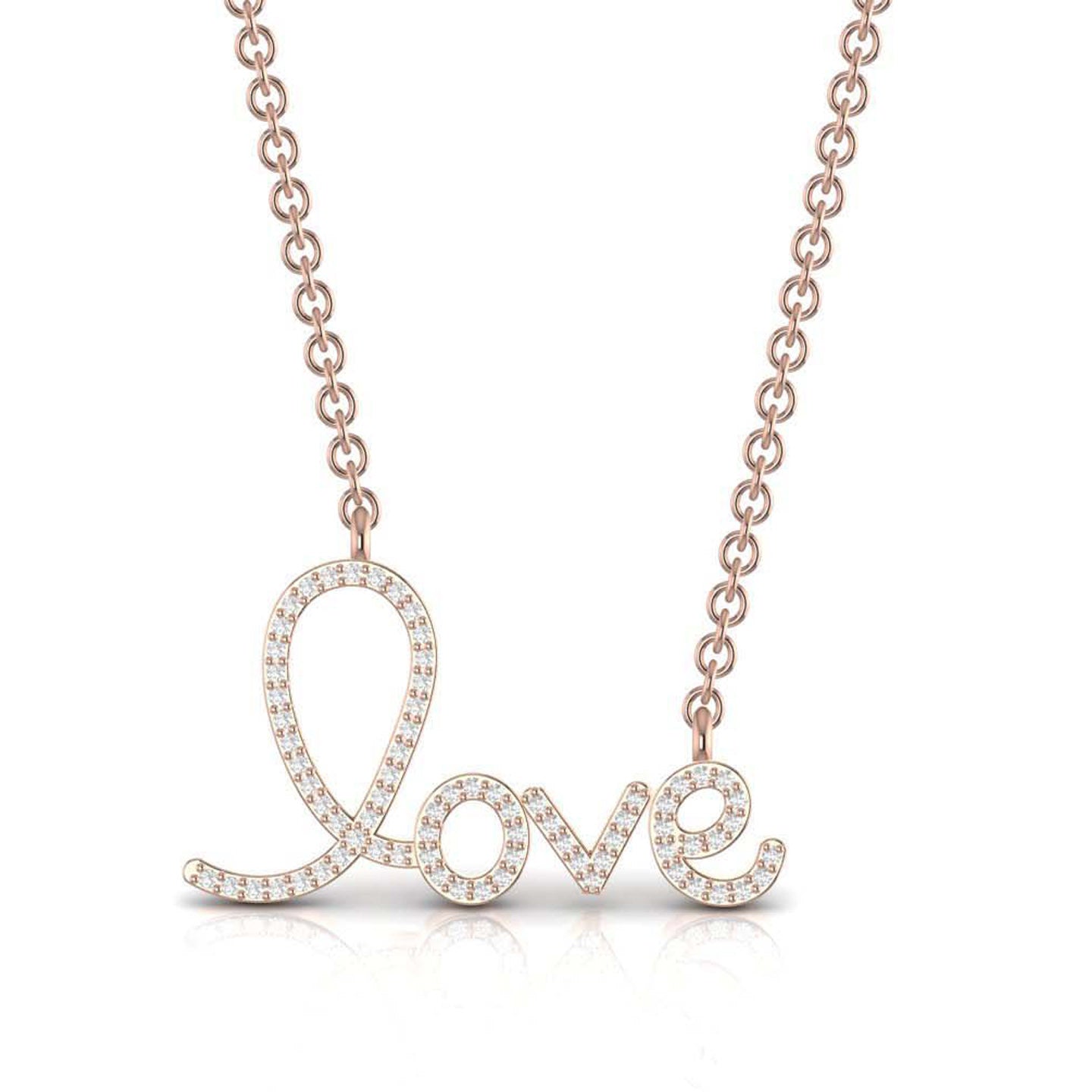 Love Silver Pendant Necklace