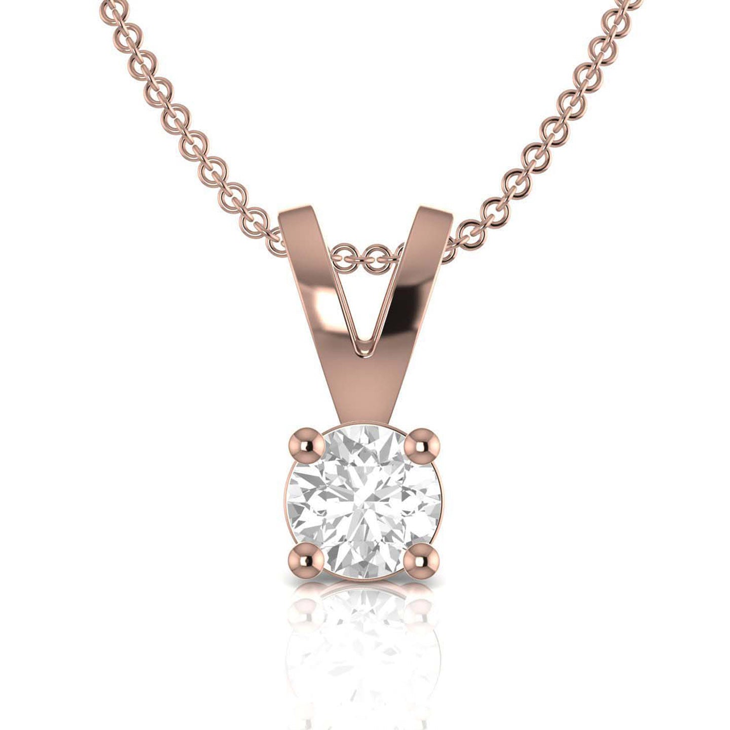 Solitary Silver Pendant Necklace