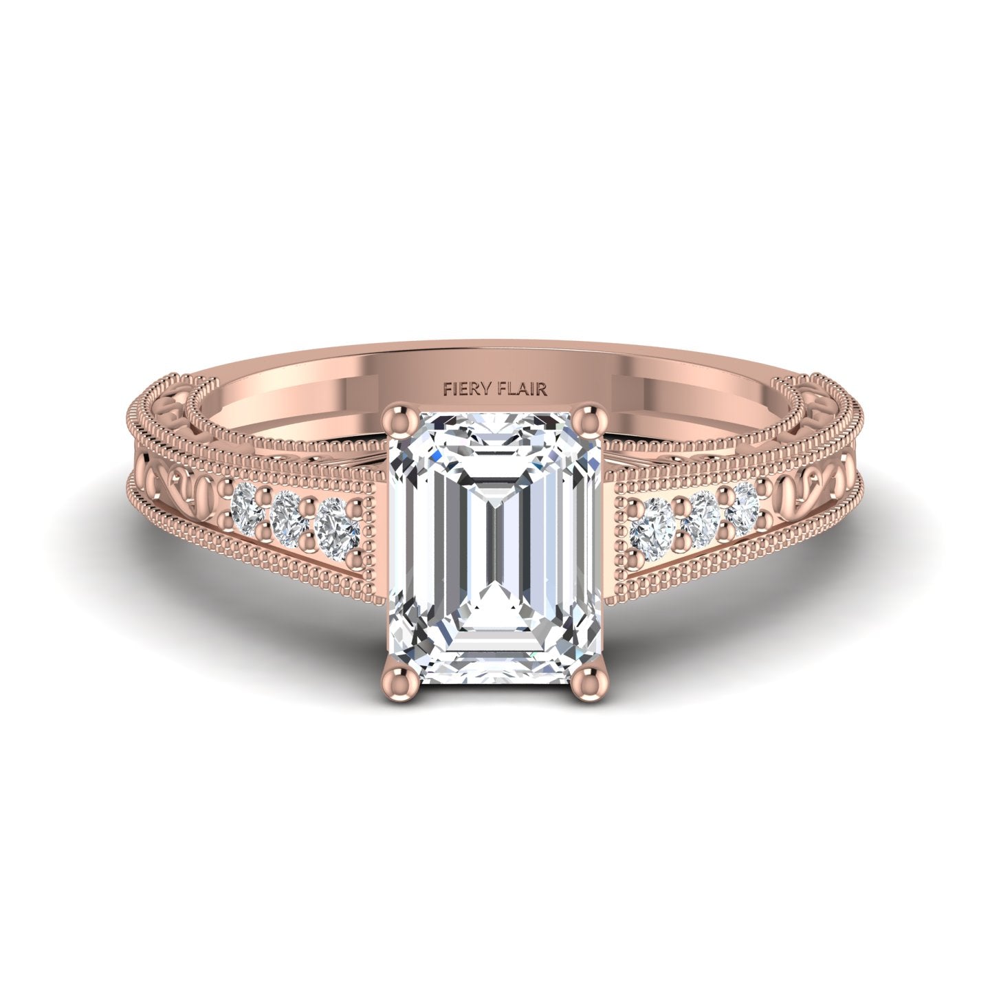 Emerald Lab Diamond Ring