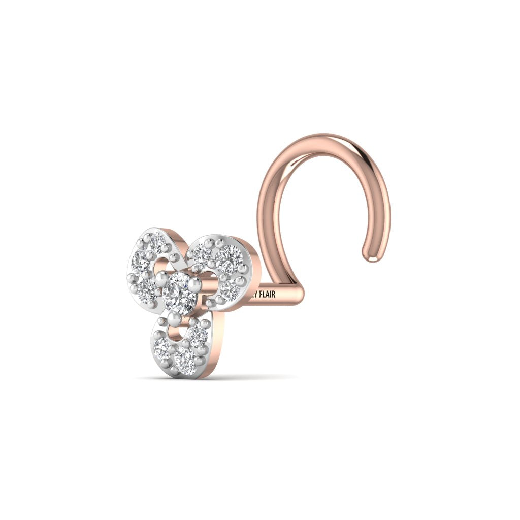 Flower Design Nose Pin