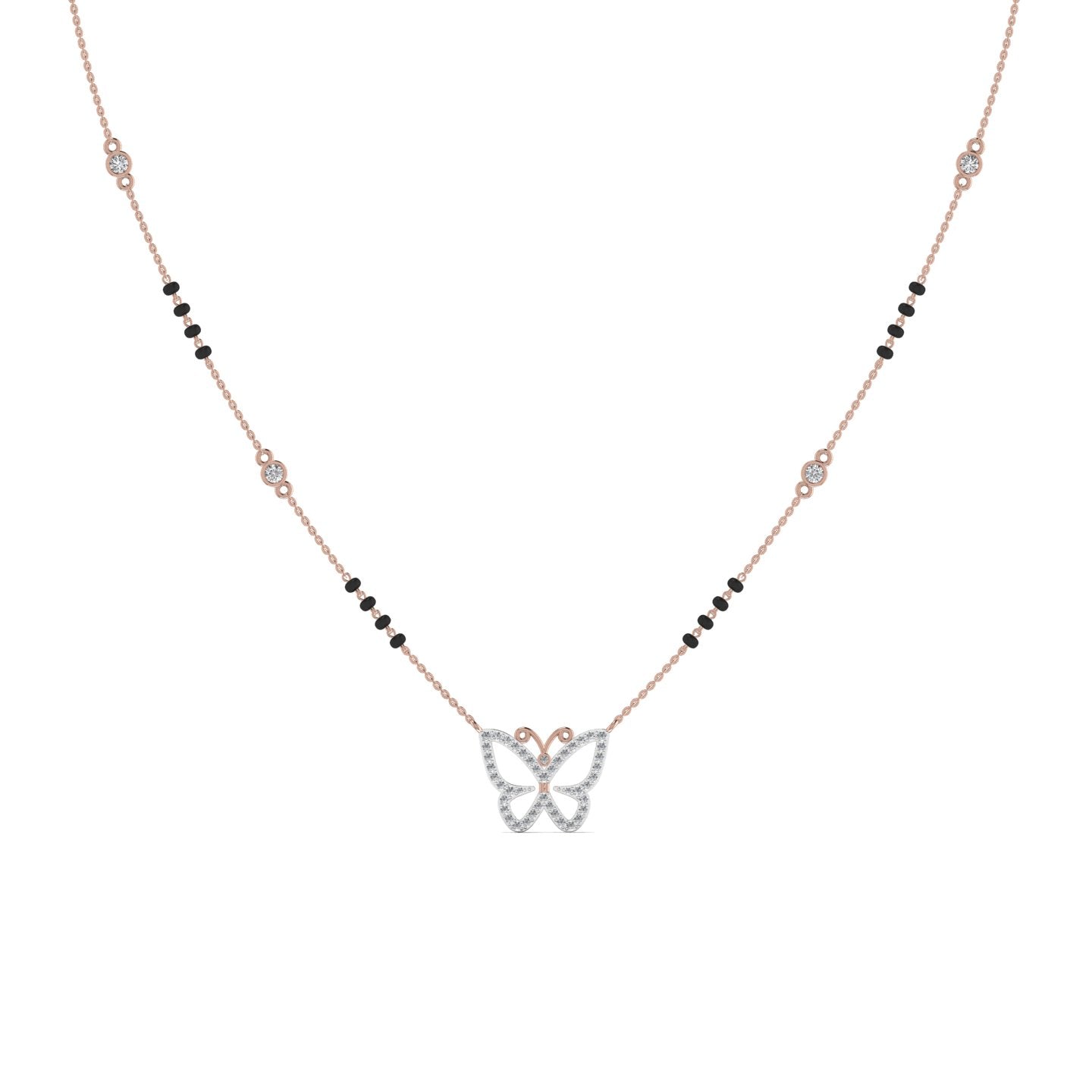 Butterfly Diamond Gold Mangalsutra