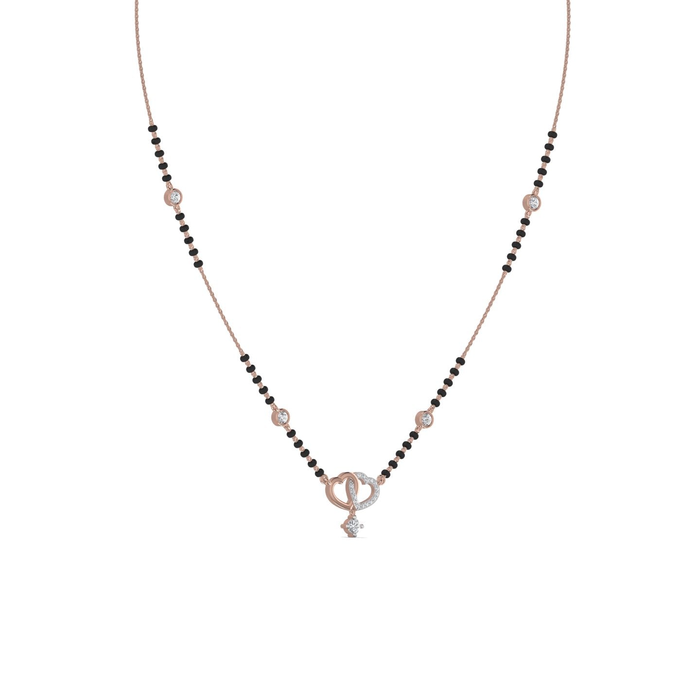 Heart Knot Silver Mangalsutra