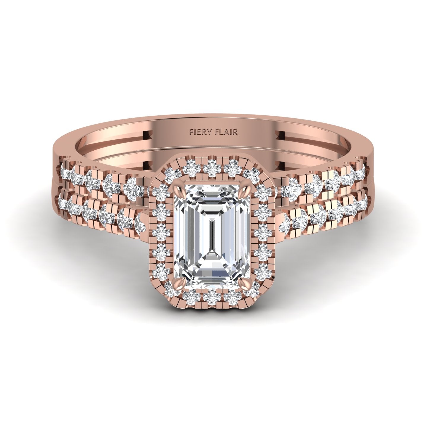 Emerald Diamond Wedding Ring