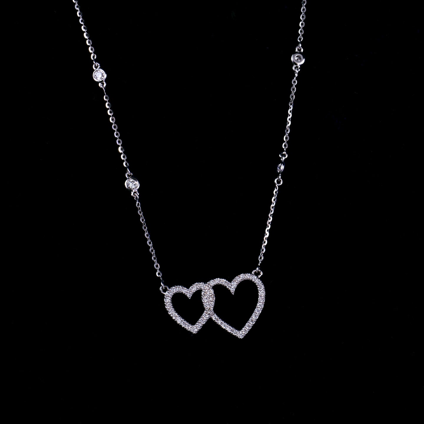 Diamond Gold Station Necklace