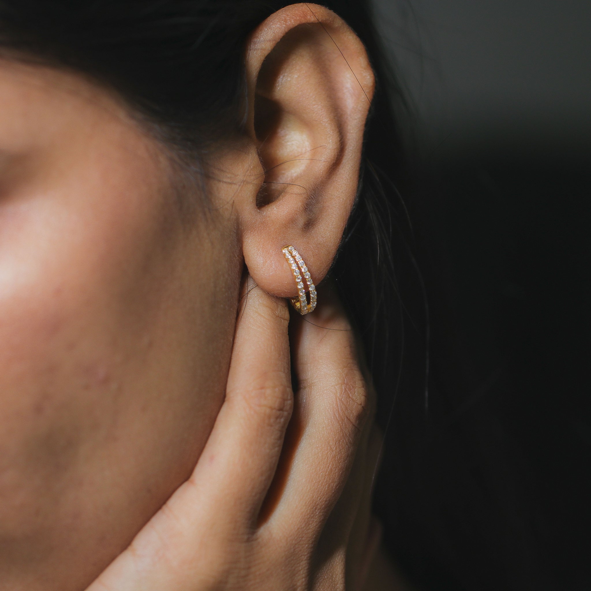 Diamond Hoop Earrings