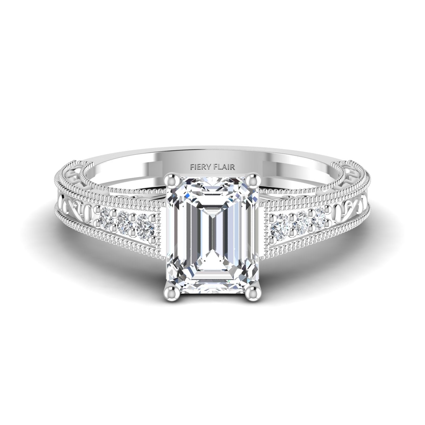 Emerald Lab Diamond Ring