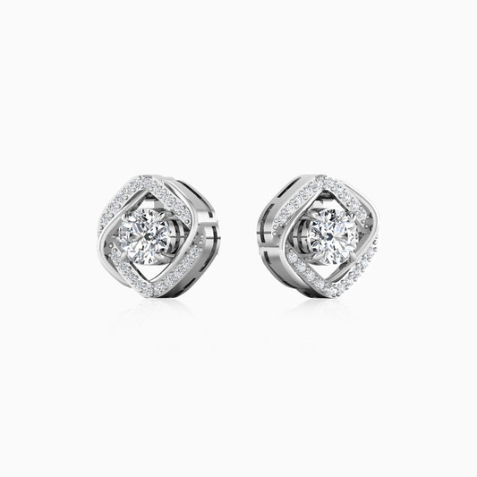 Enigmatic Silver Stud Earring