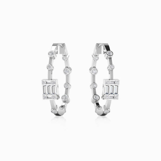 Stunning 925 Sterling Silver Hoop Earring