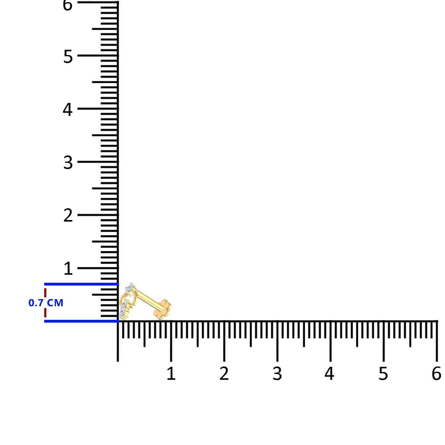 Diamond Drop Nose Pin