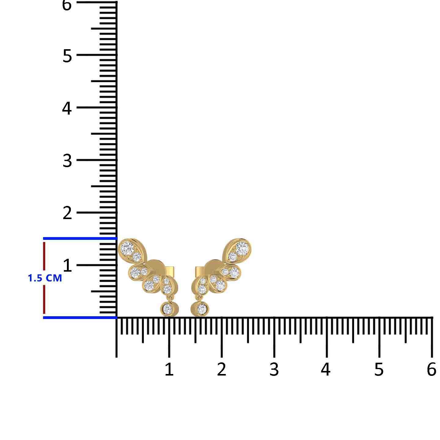 Diamond Gold Stud Earring