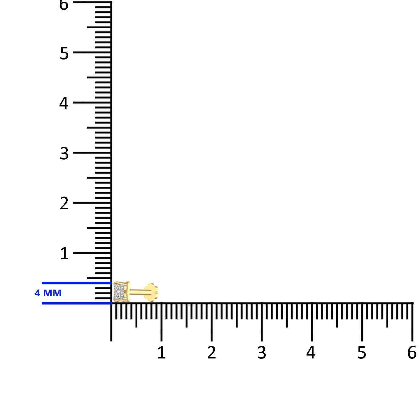 lab diamond nose pin