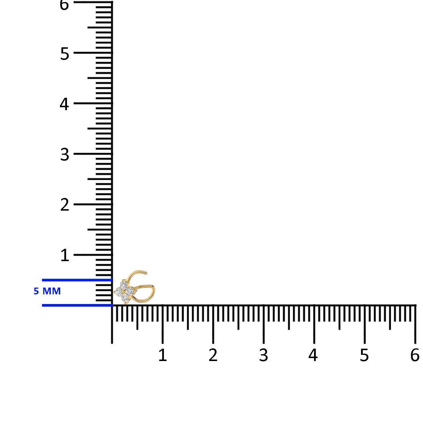 lab diamond nose pin