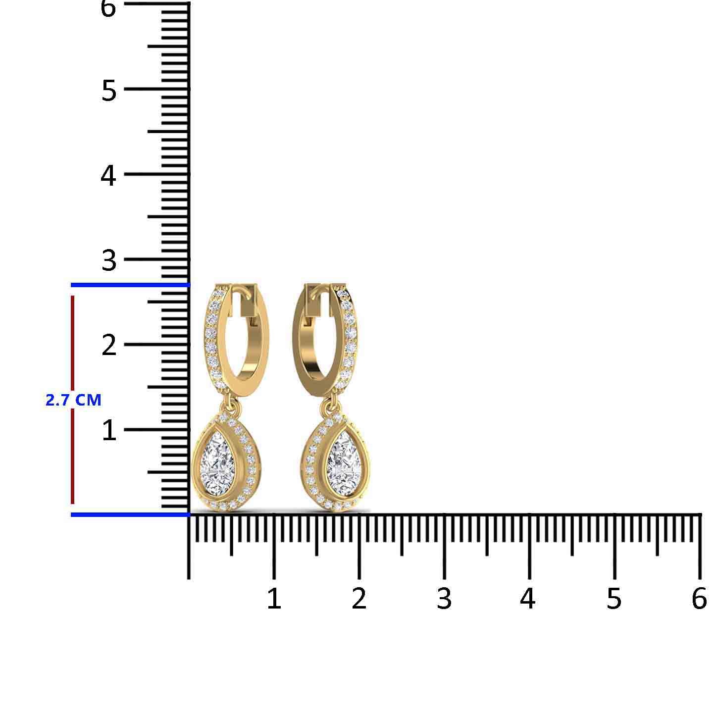 Silver Dangling Hoop Earrings