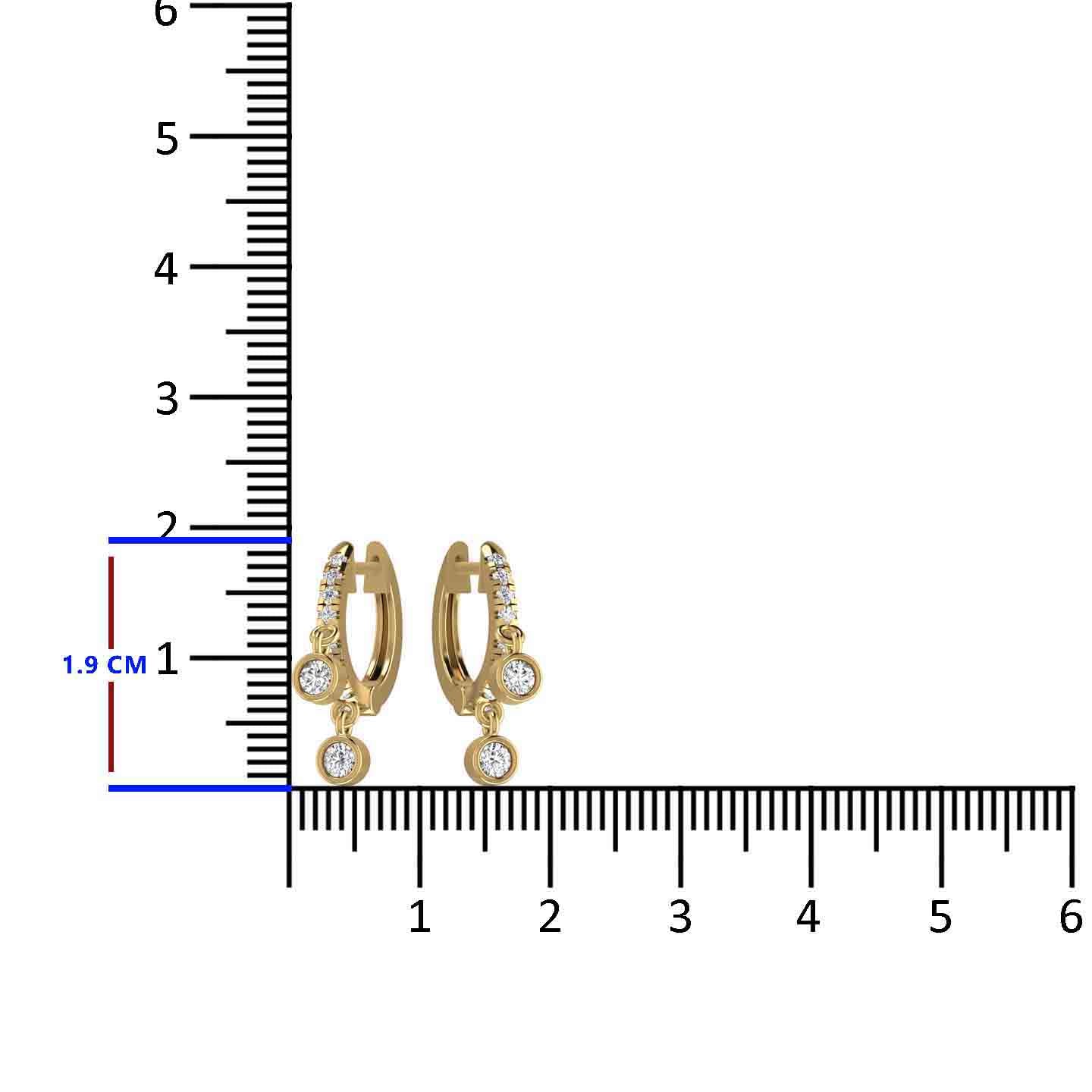 Diamond Gold Hoop Earrings