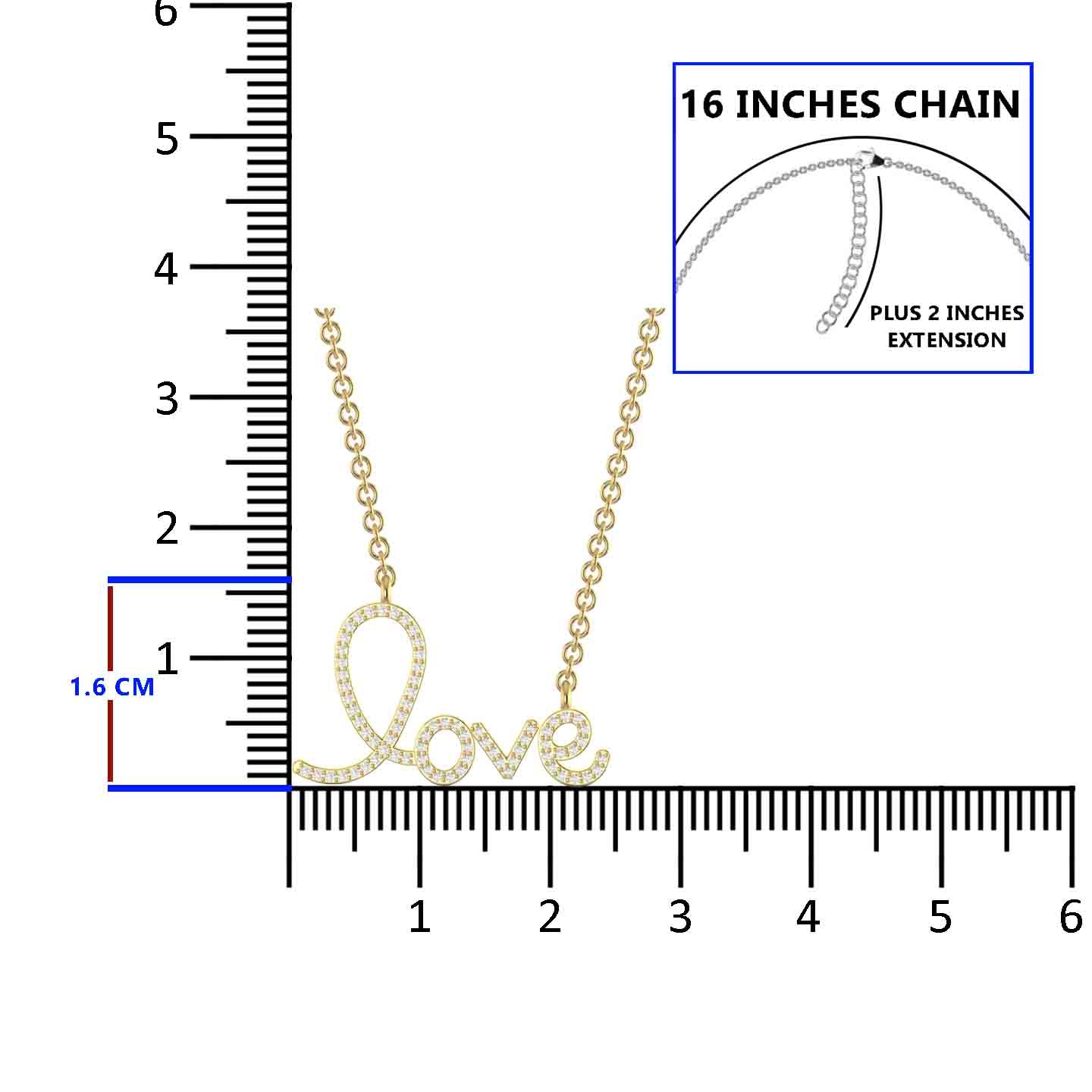 Love Silver Pendant Necklace
