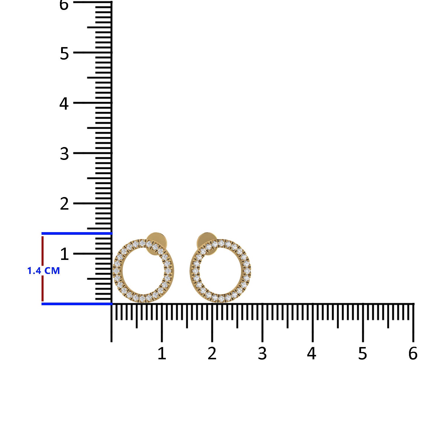 Round Silver Sparkle Stud Earrings