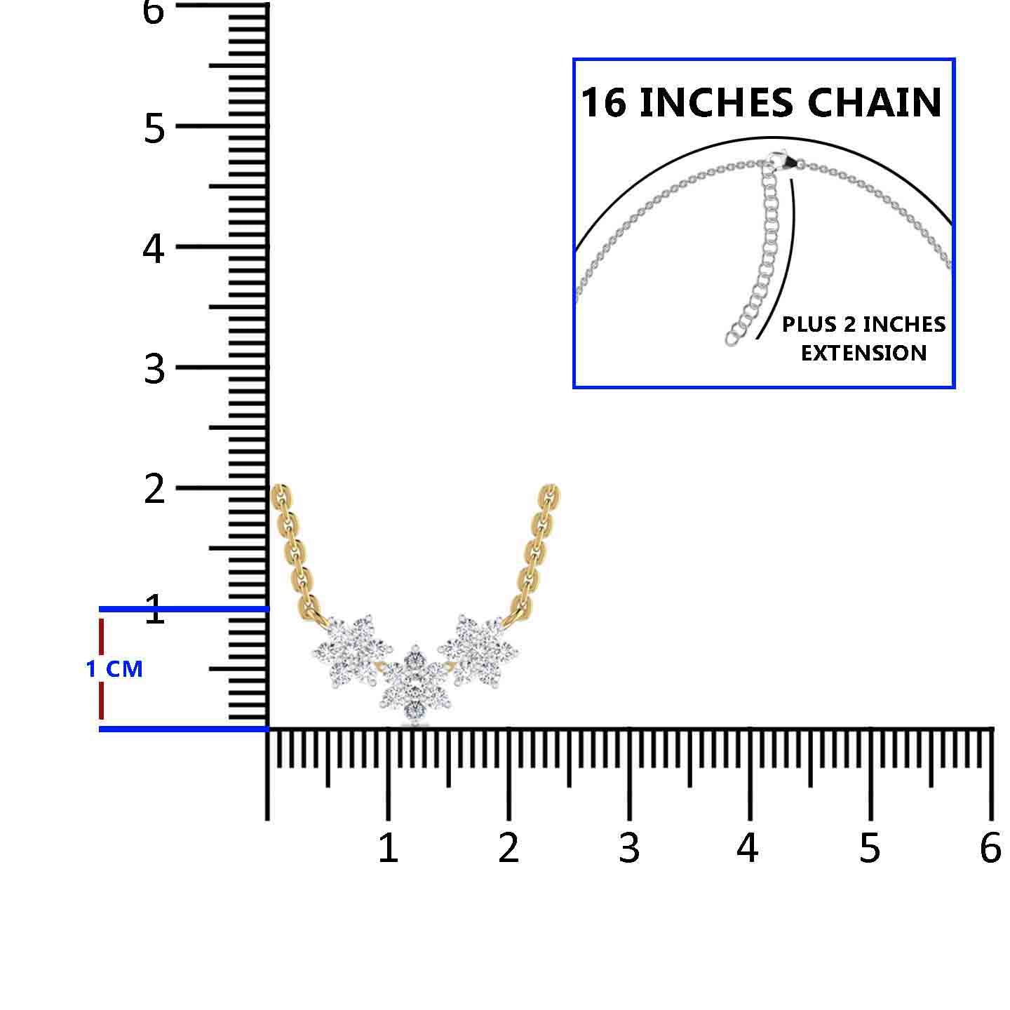 Flower Design Silver 925 Necklace
