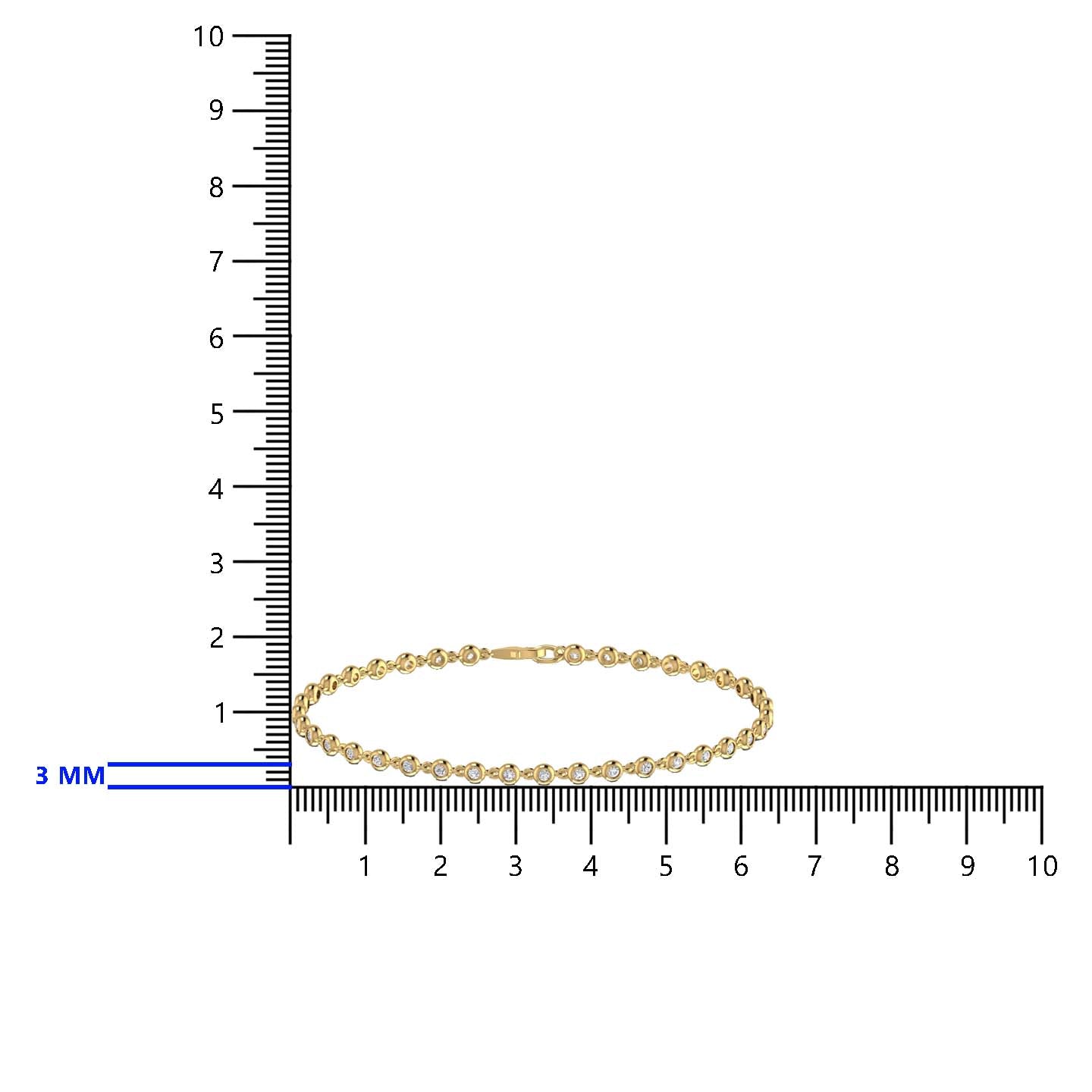 Round Diamond Gold Bracelet