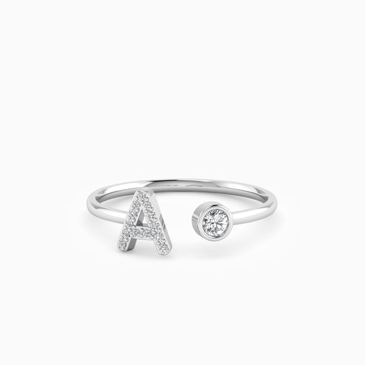 Elegant Alphabet Silver Ring