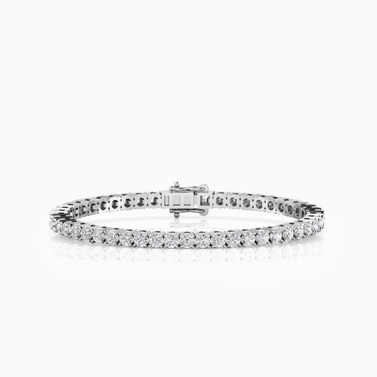 Spiritual Silver Tennis Bracelet