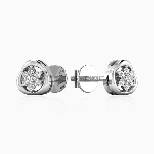 Flourish Silver Stud Earring