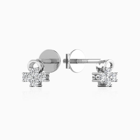 Dazzling Silver Stud Earring