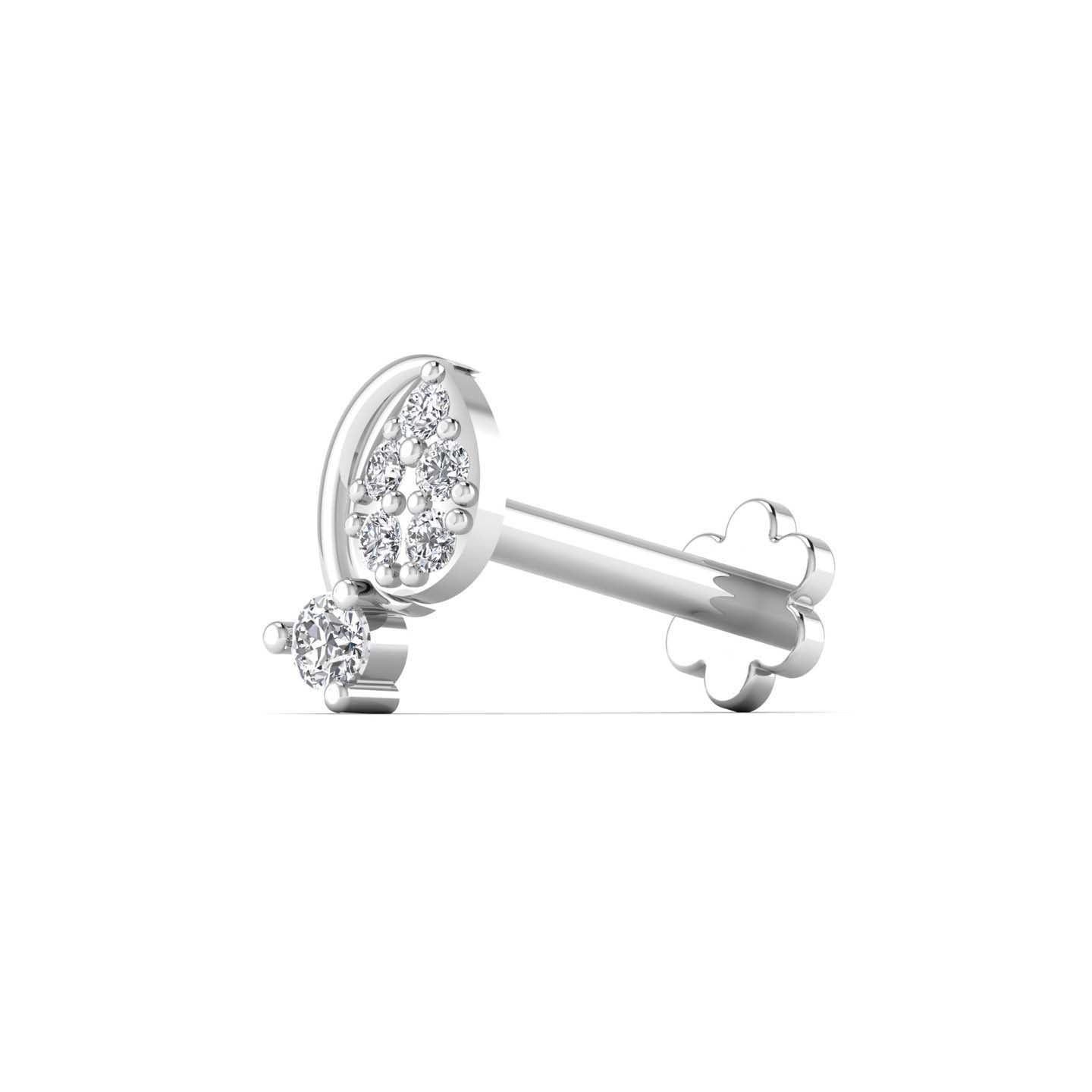 Round Diamond Nose Pin