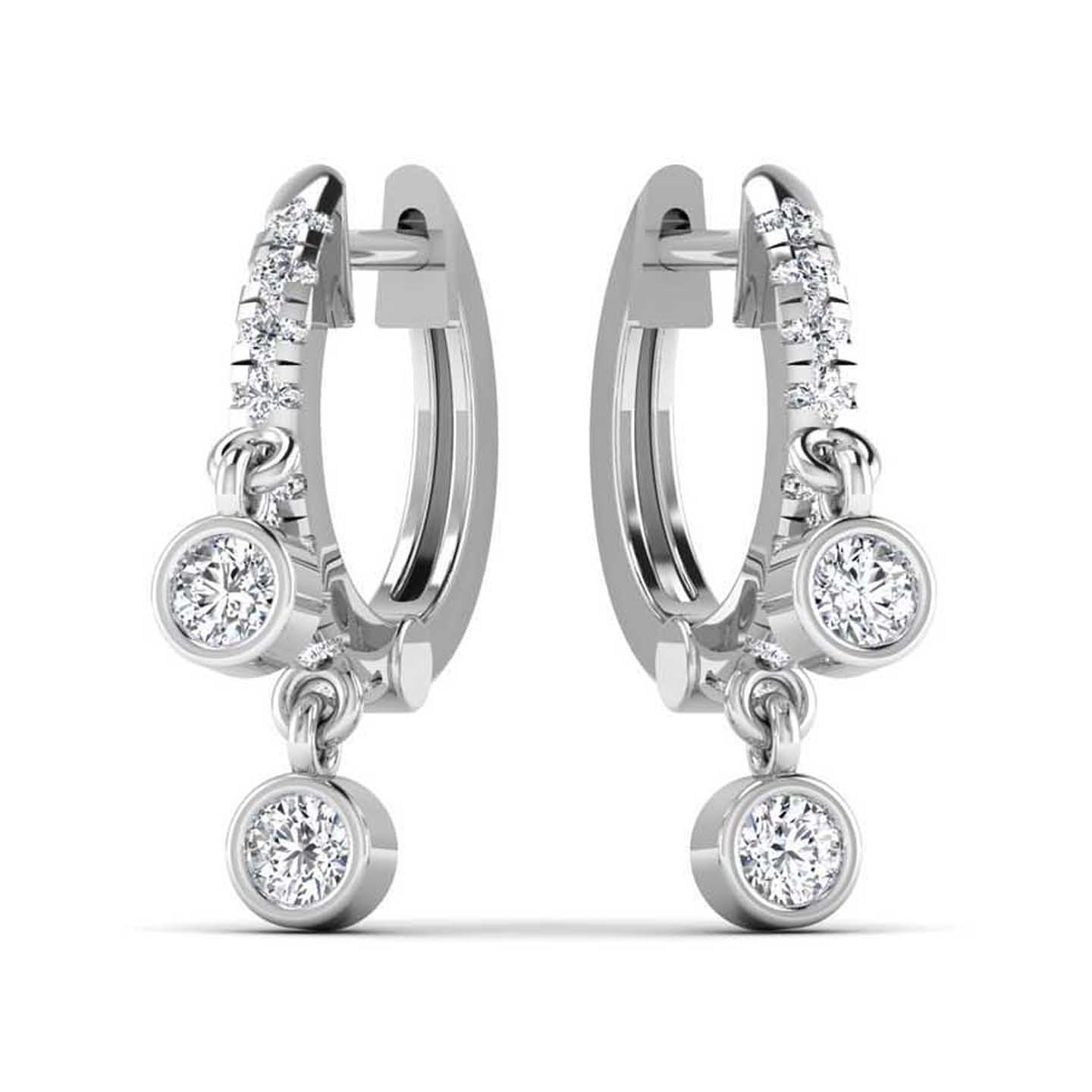 Diamond Gold Hoop Earrings