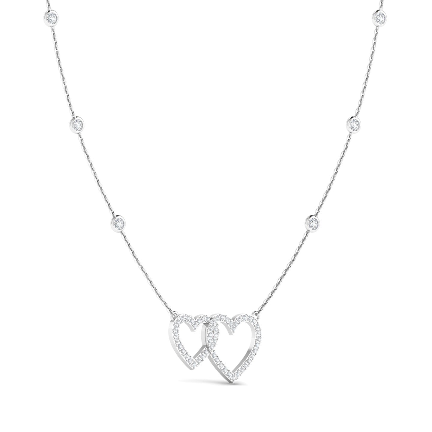 Diamond Gold Station Necklace