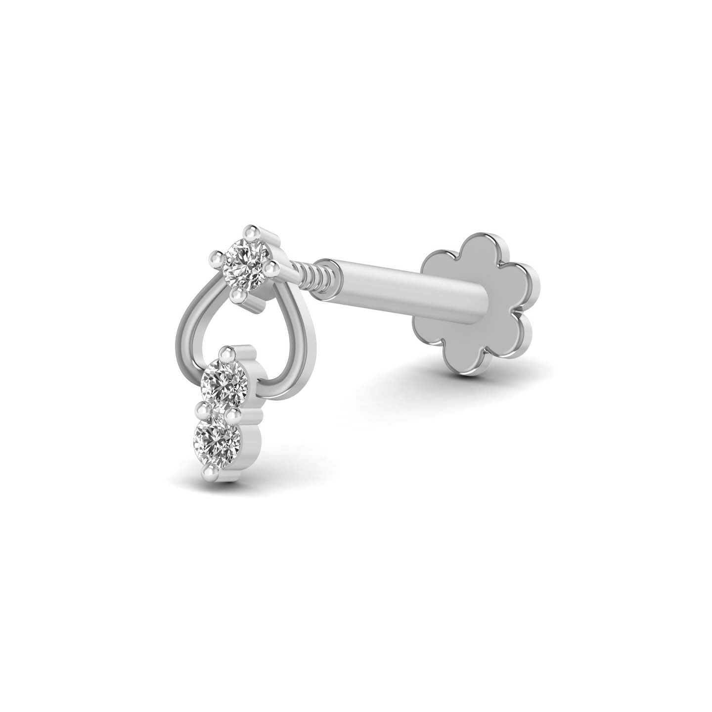 Diamond Drop Nose Pin