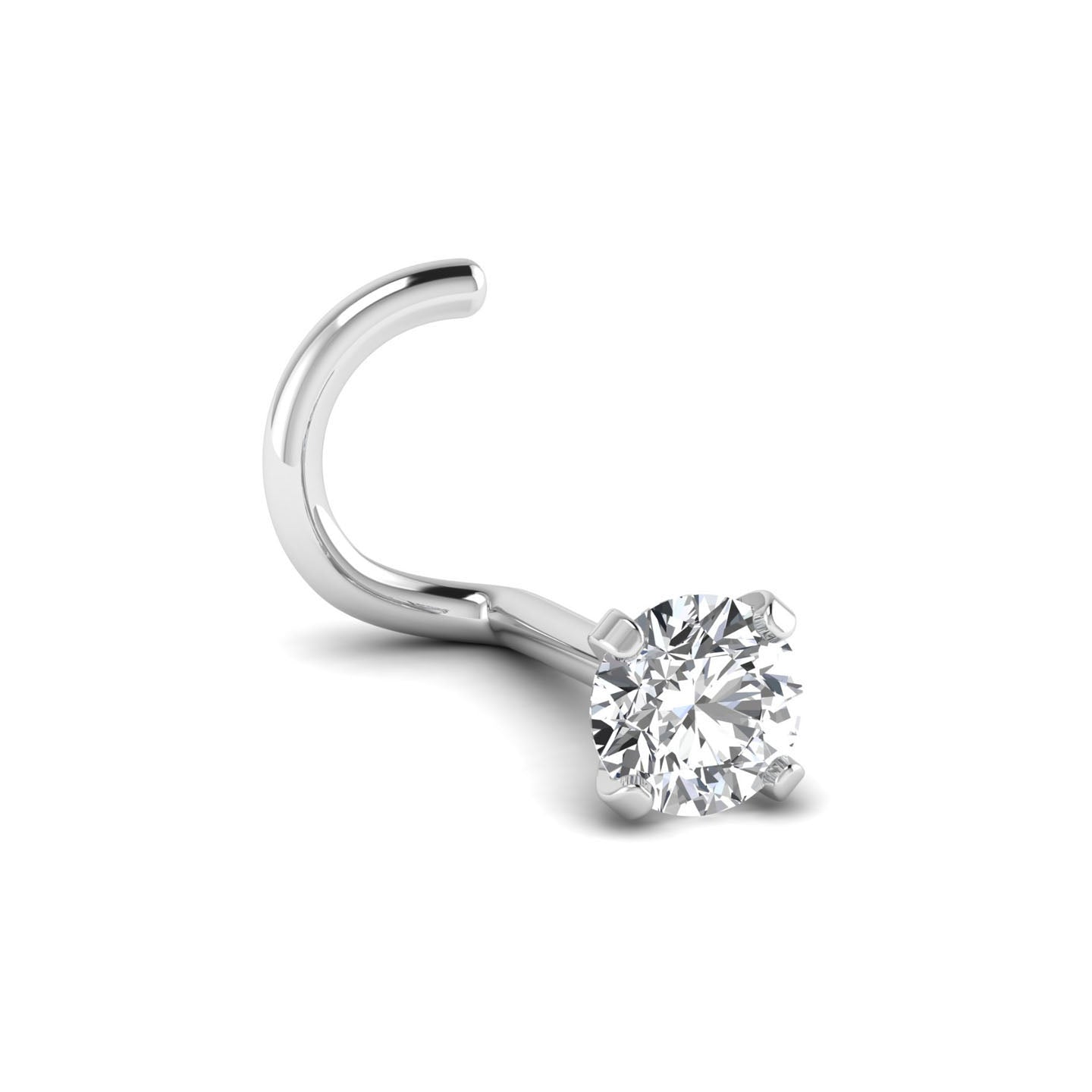Single Stone Diamond Nose Pin