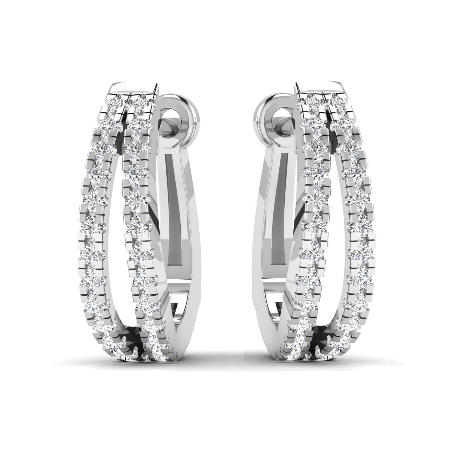 Diamond Hoop Earrings