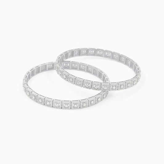 Elegance Round Silver Bangle