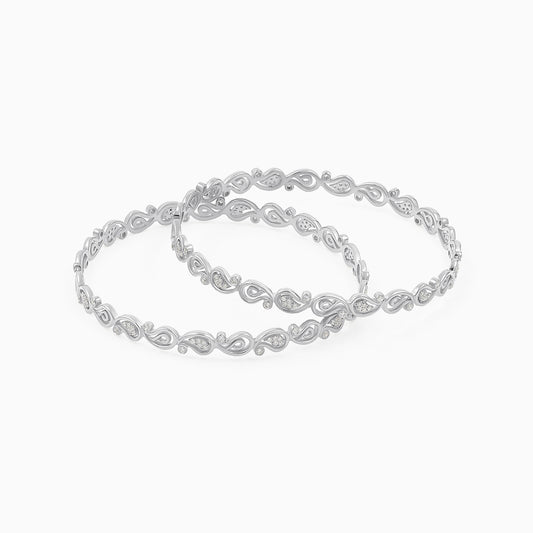 Stylish Unique Design Silver Bangle