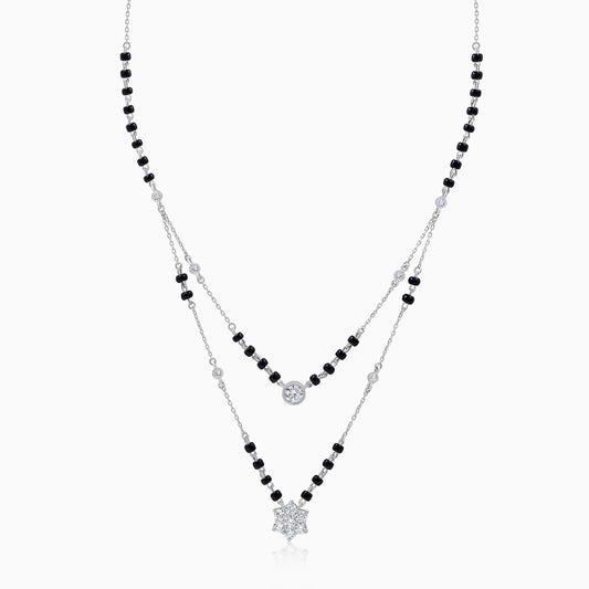 Dual Layer Silver Mangalsutra