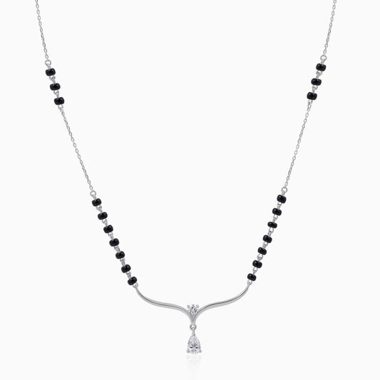 Two Stone 925 Silver Mangalsutra