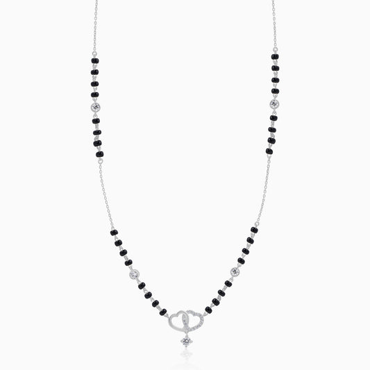 Heart Knot Silver Mangalsutra