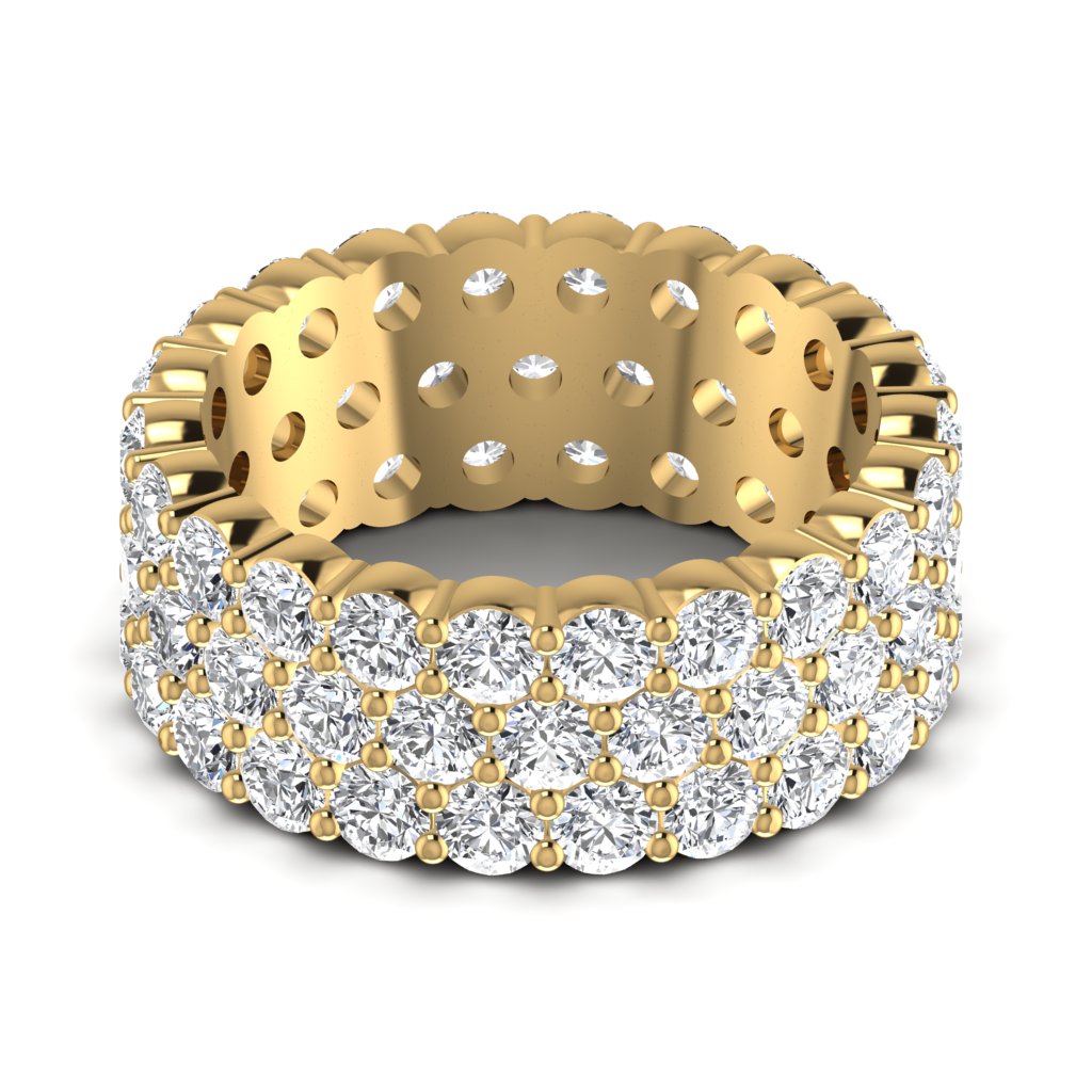 Three Layer Lab Diamond Band