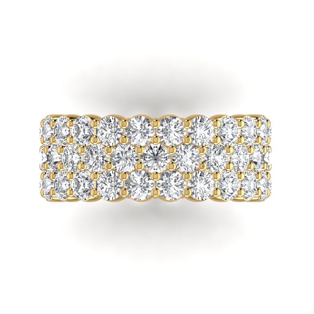 Three Layer Lab Diamond Band