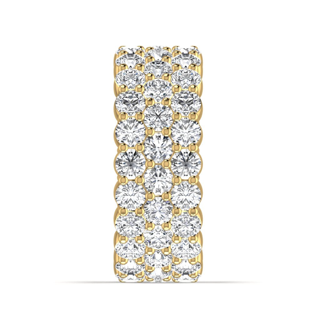 Three Layer Lab Diamond Band