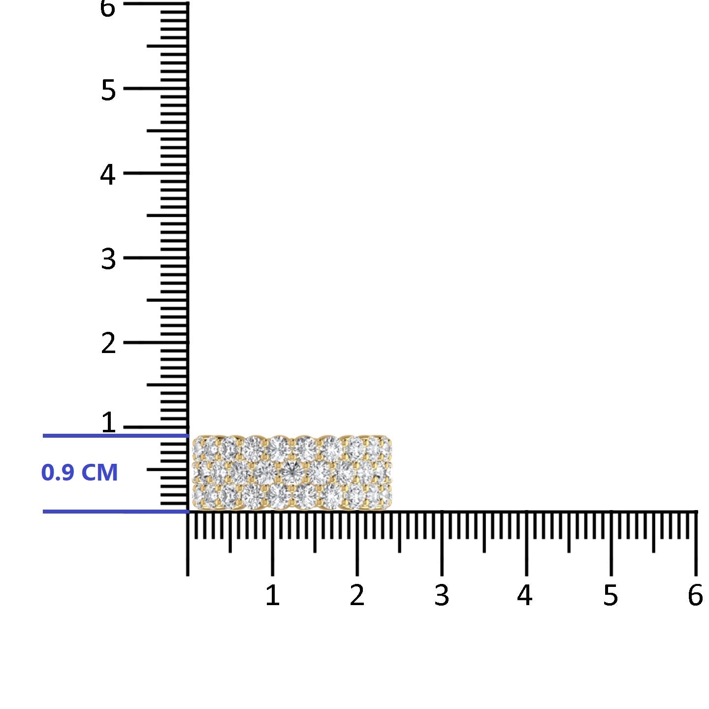 Three Layer Lab Diamond Band