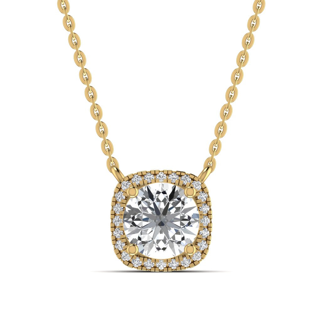 Silver Solitaire Pendant Necklace