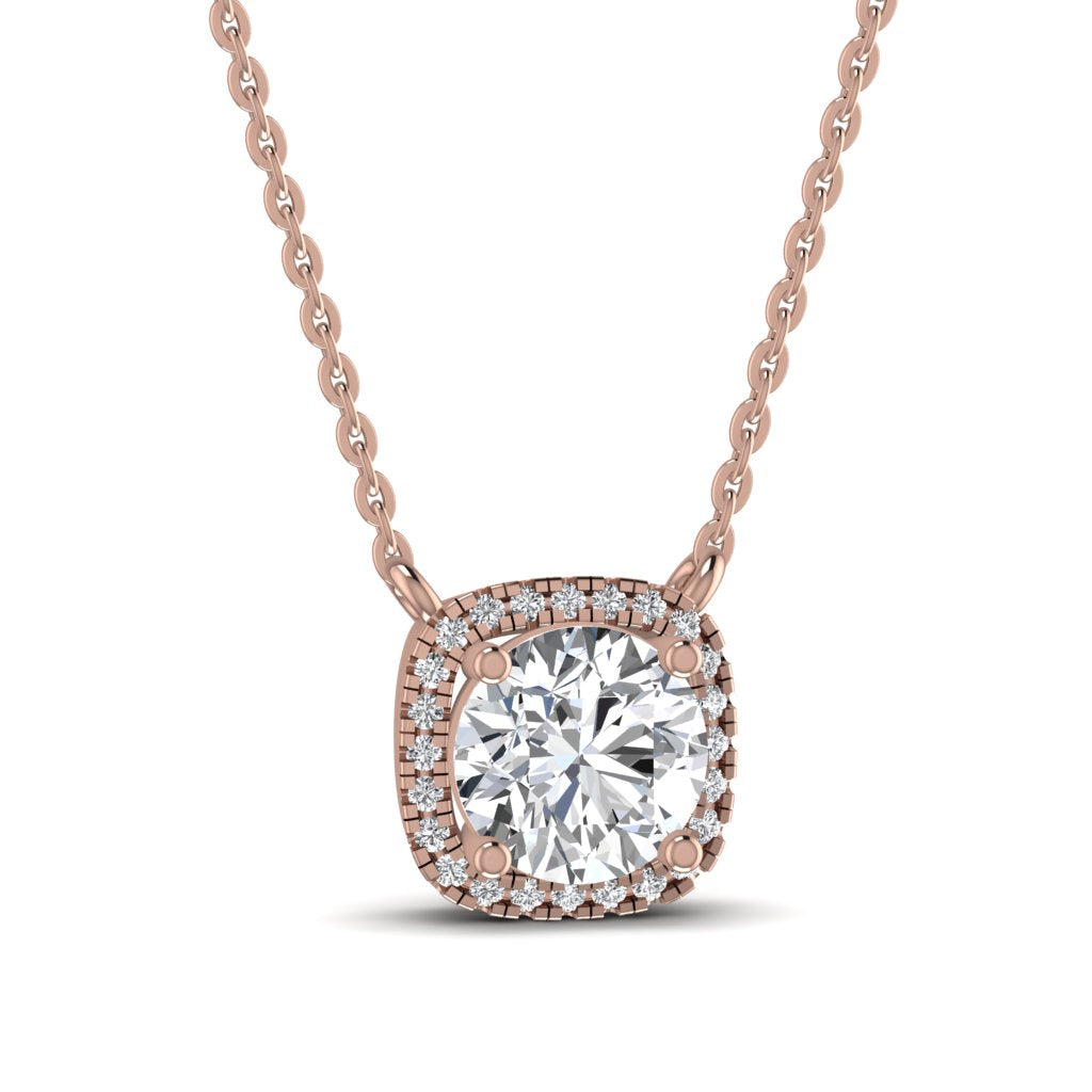 Silver Solitaire Pendant Necklace