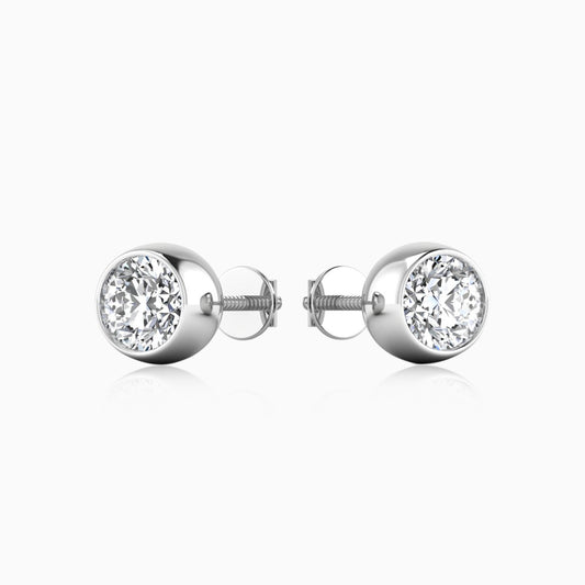 Silver Sheeny Stud Earring