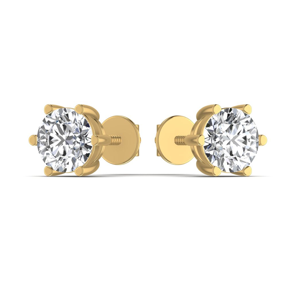 Single Stone Diamond Stud Earring