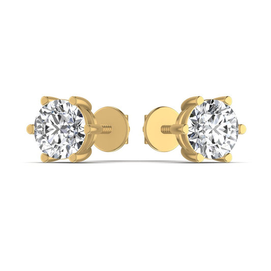Single Stone Diamond Stud Earring