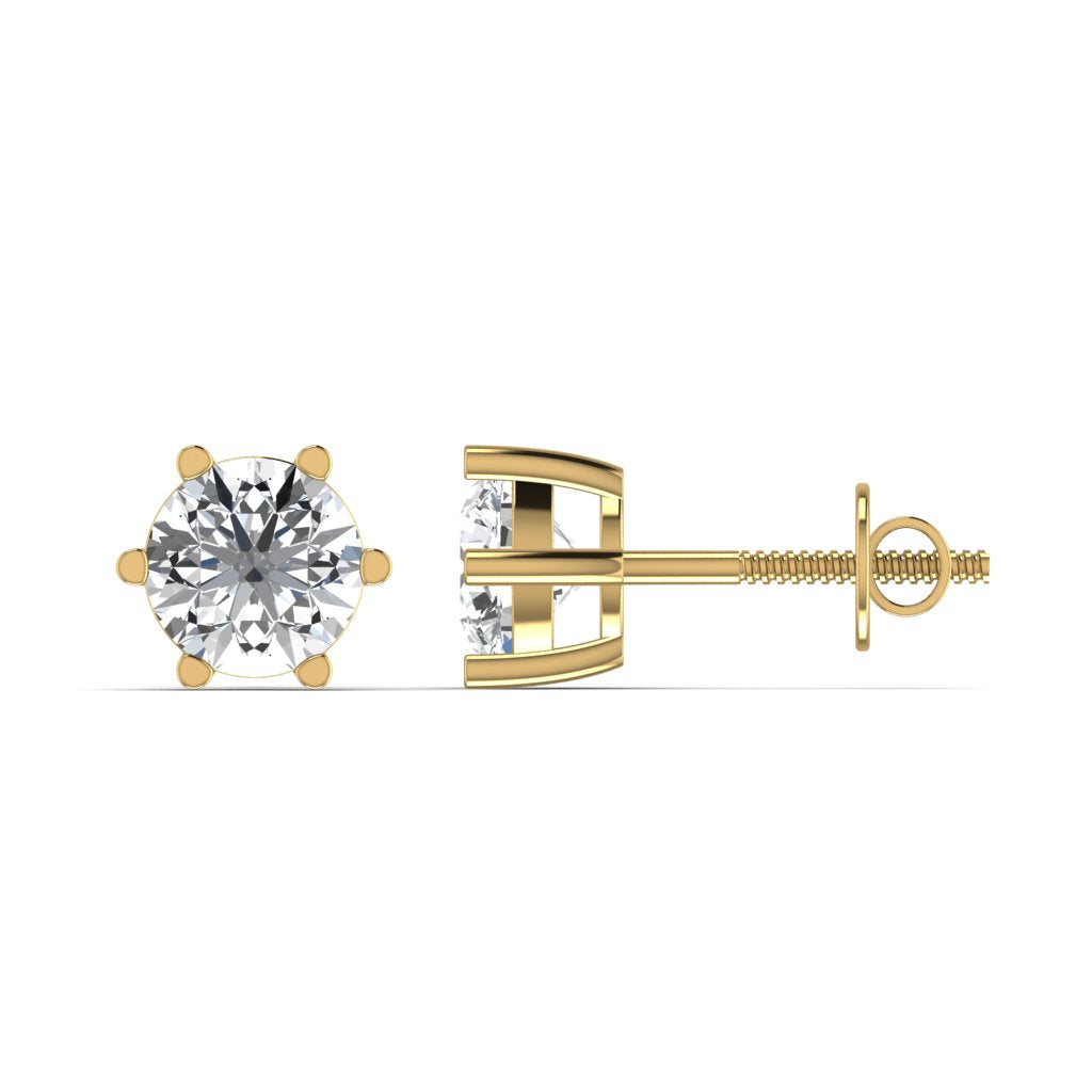 Single Stone Diamond Stud Earring