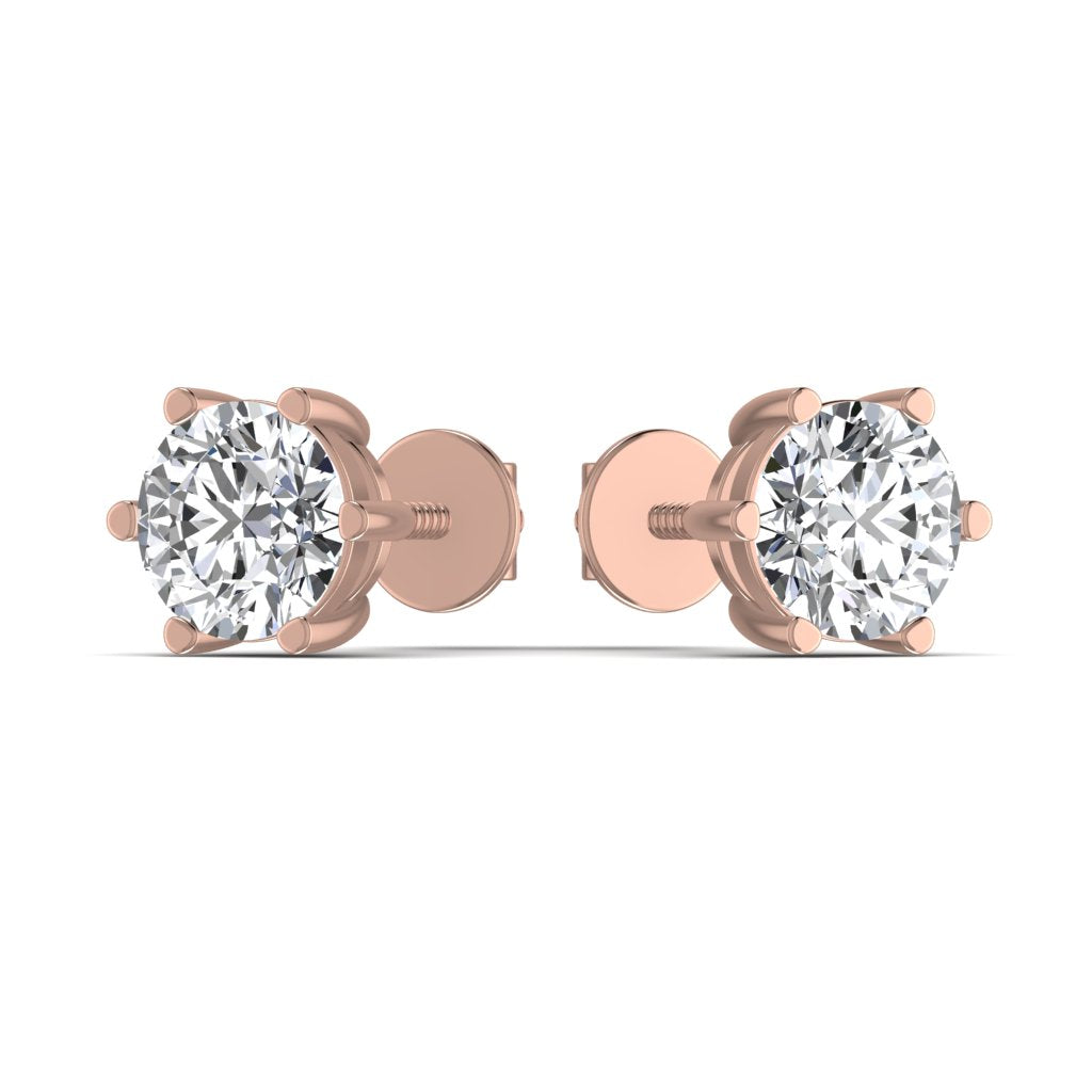 Single Stone Diamond Stud Earring