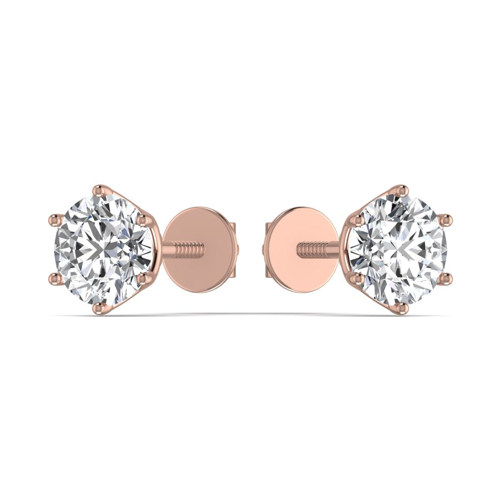Diamond Gold Stud Earrings
